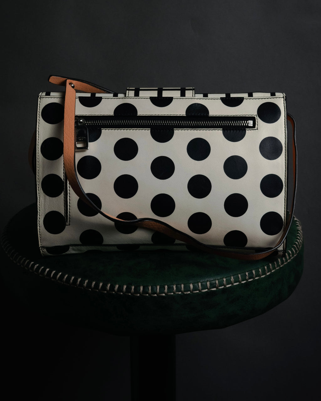 “michino PARIS” 2010’s Graphic pattern salut shoulder bag