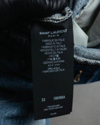 -SPECIAL- “SAINT LAURENT” 2023’s Long extreme baggy faded denim jeans