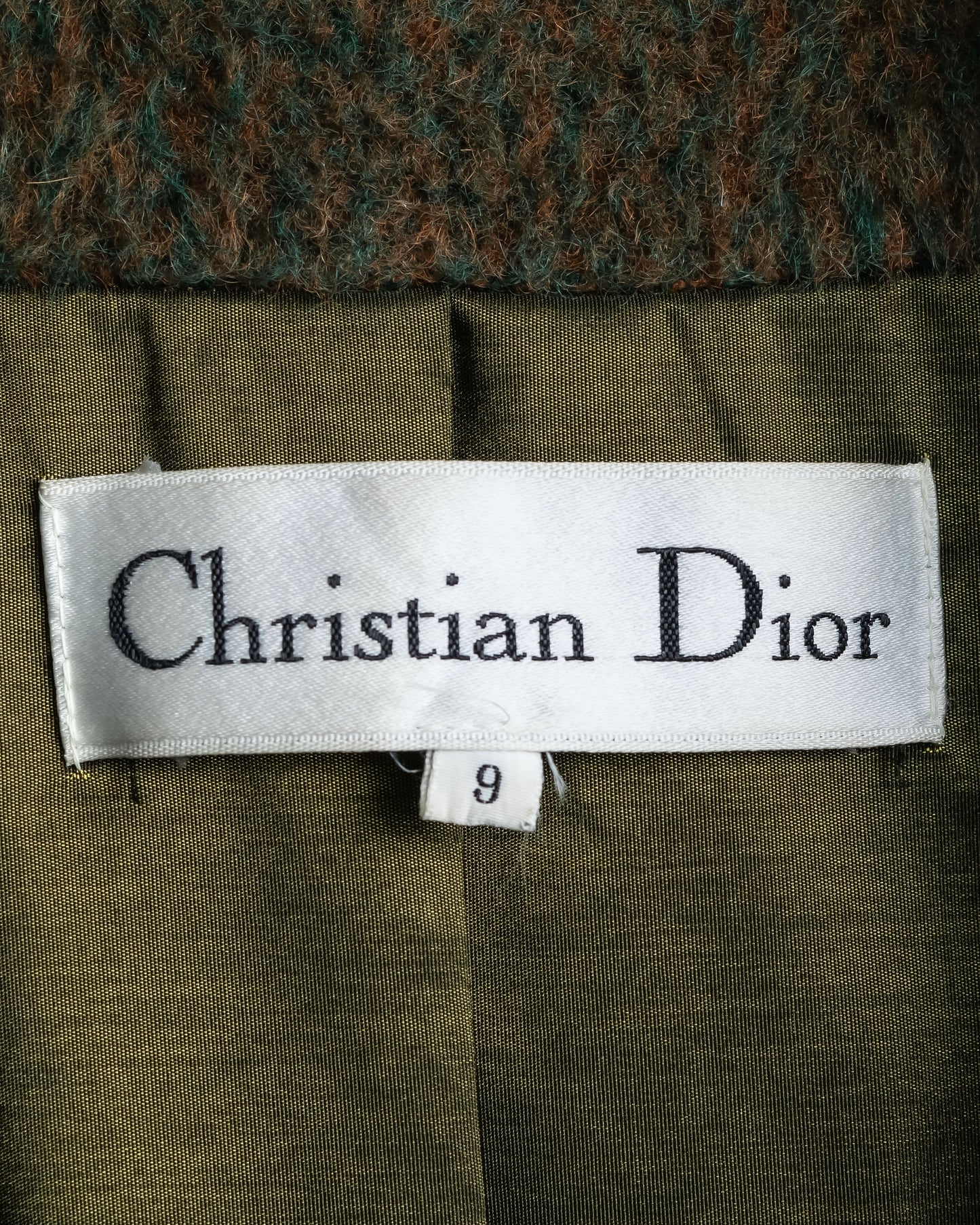 "Christian Dior" Unique fastening pile fabric coat