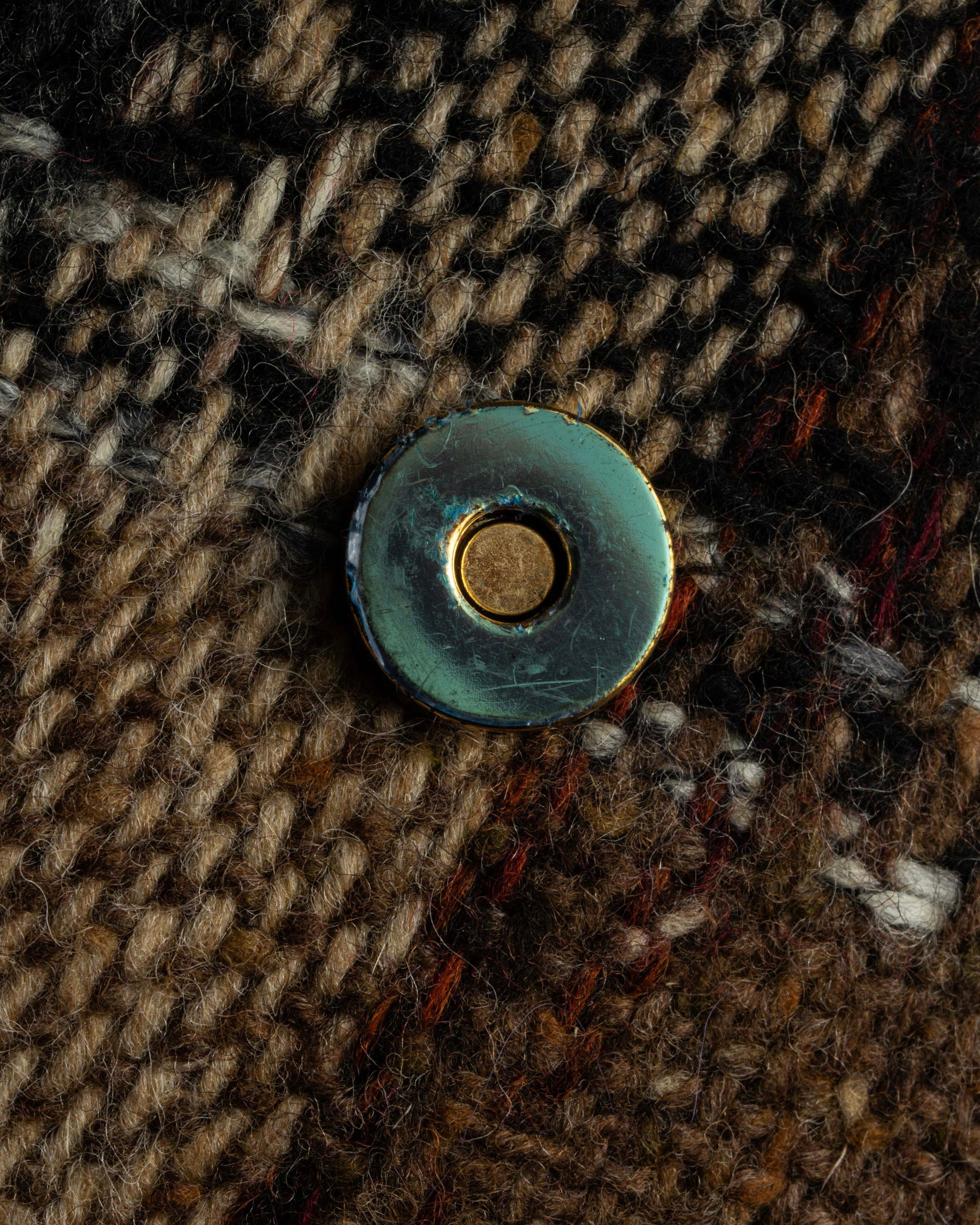 "BURBERRY" Combination leather design check pattern one-shoulder bag