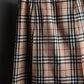 "BURBERRY" Nova check pattern box pleats mid length skirt