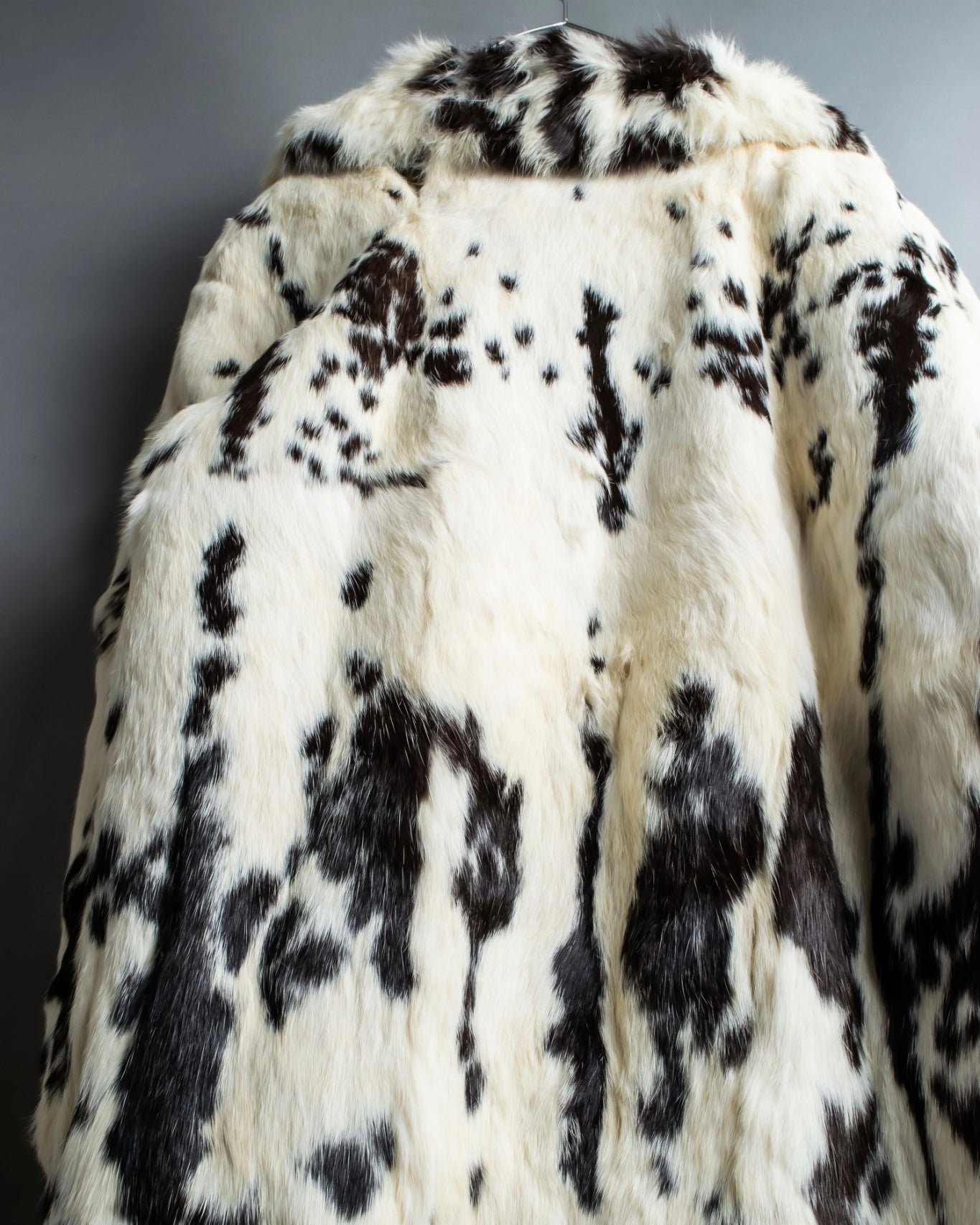 Vintage 100% real rabbit fur long coat