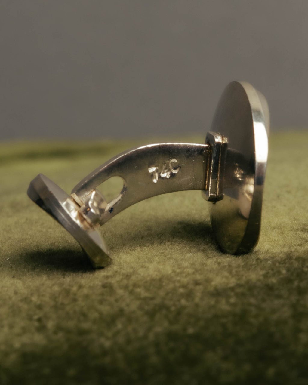 “Georg Jensen” 70’s Sterling silver round cufflinks