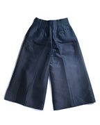 CÉLINE by Phoebe Philo/ Silk Blended Tuck Culottes Pants Navy