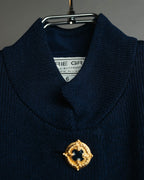 "MARIE GRAY" 80's-90's Elegant textured knit coat