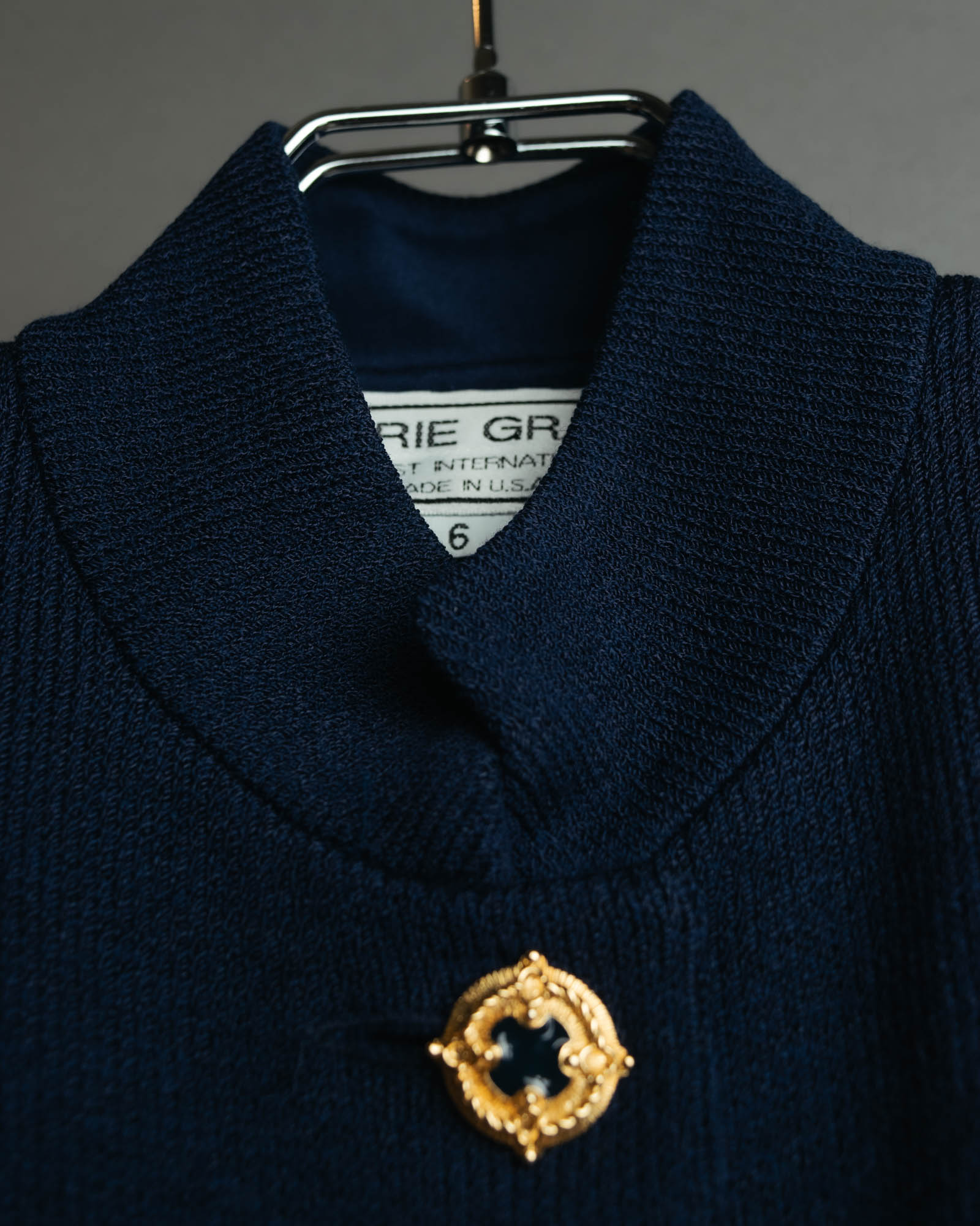 "MARIE GRAY" 80's-90's Elegant textured knit coat