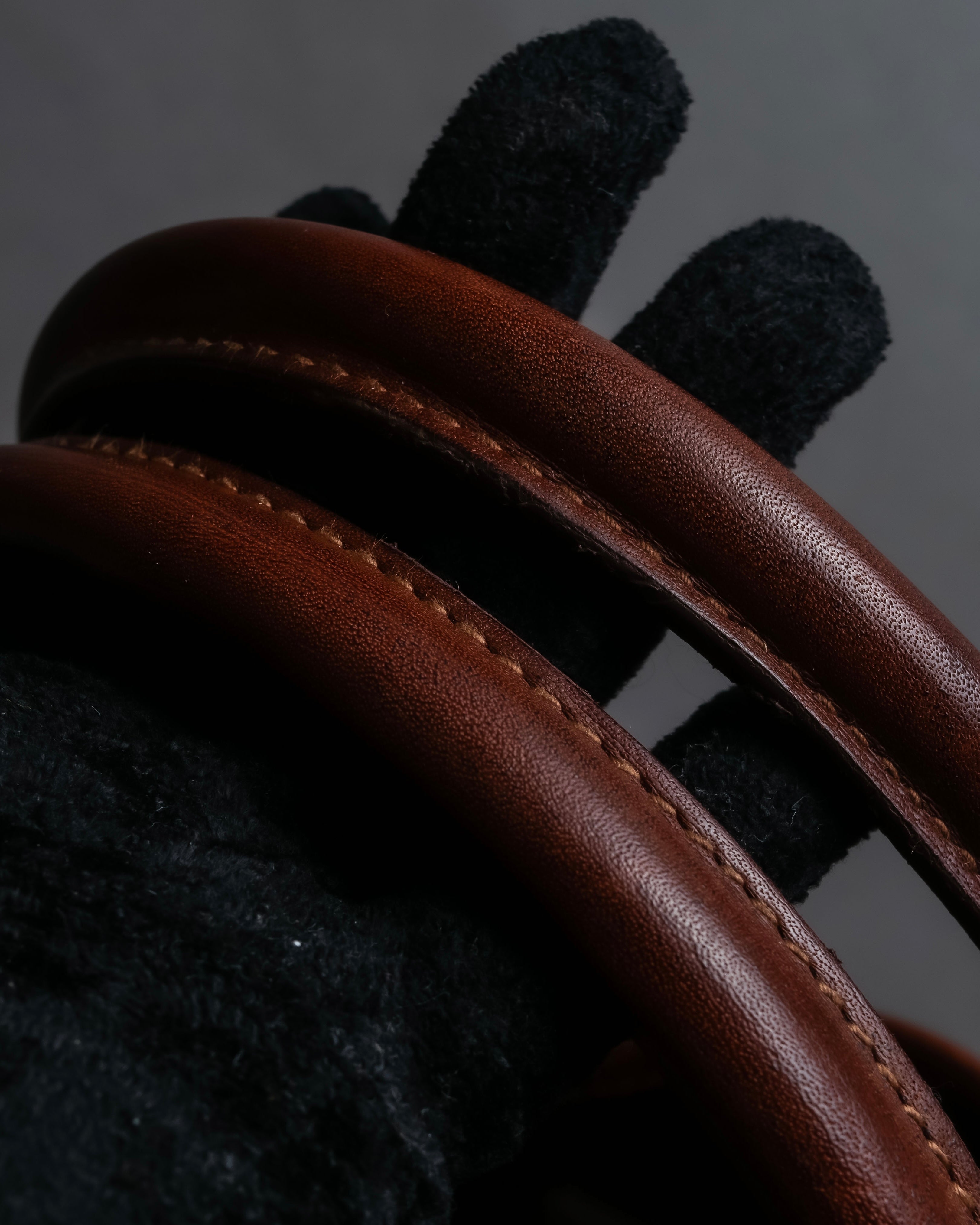 "Ralph Lauren" Blackwatch check canvas leather combination bag