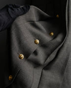 "CHANEL" Side button design pleated flared skirt