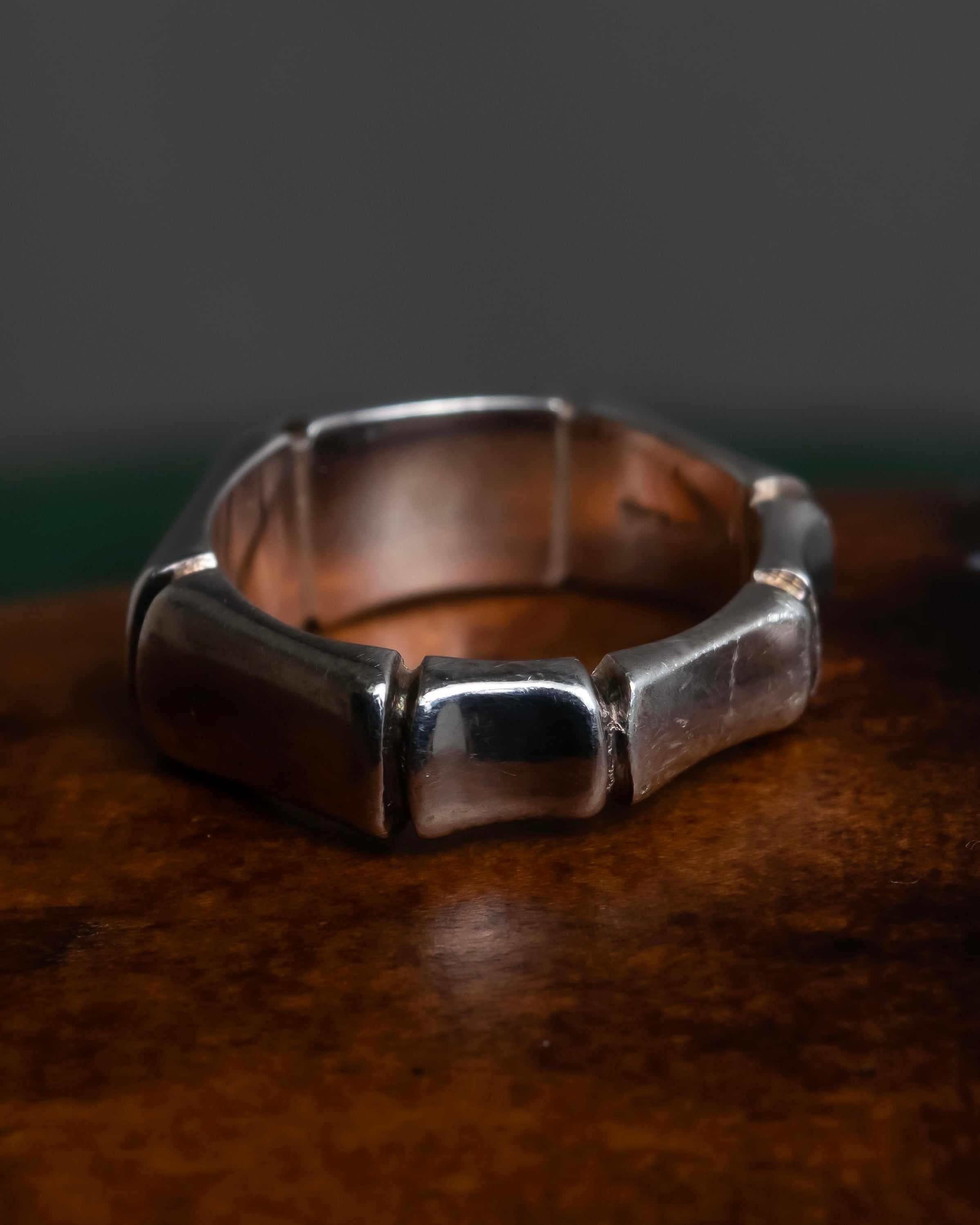 "GUCCI" Bamboo motif design silver 925 ring