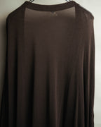 "Hermès" 00's Draped cotton silk long cardigan