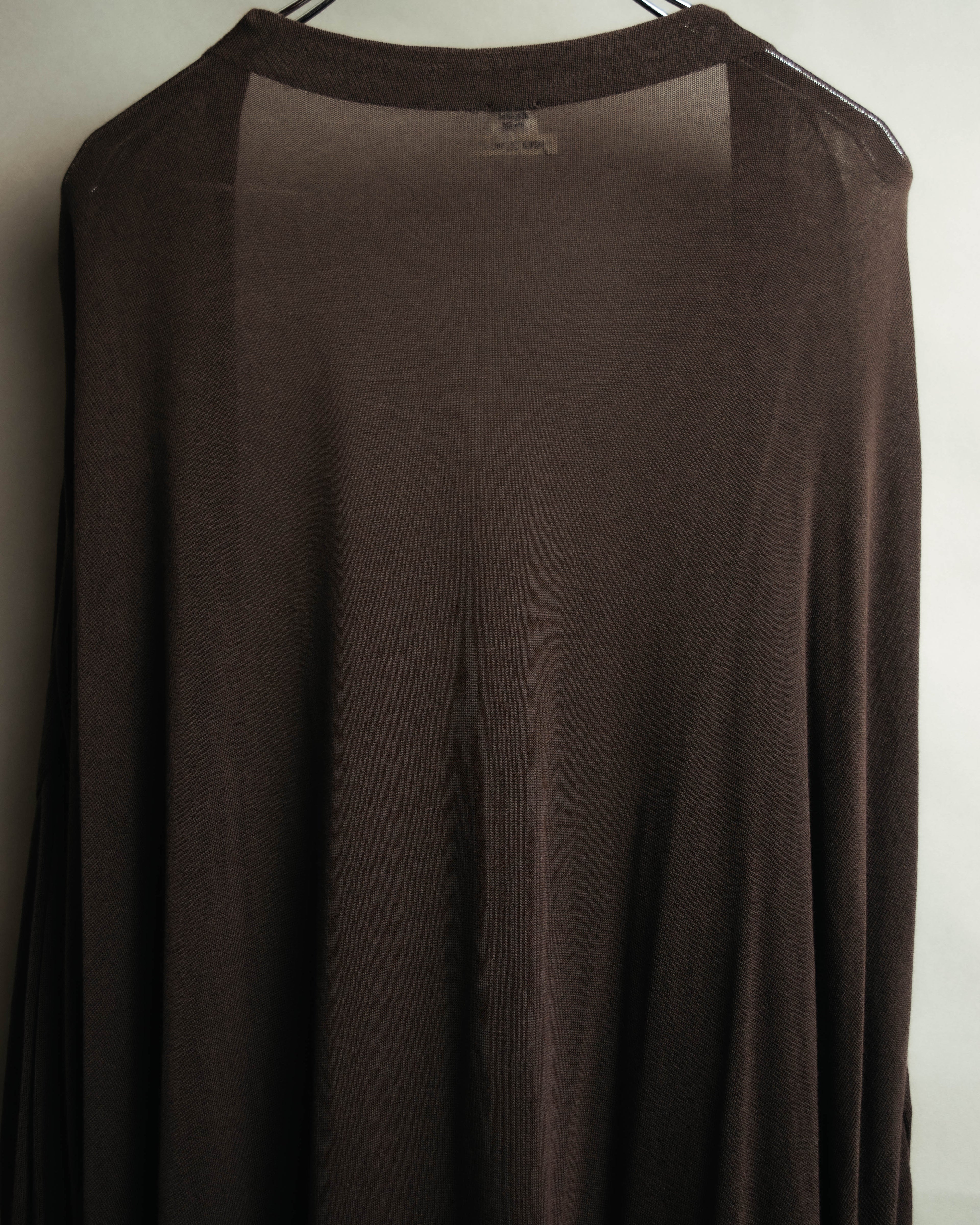 "Hermès" 00's Draped cotton silk long cardigan