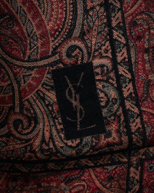 “Yves Saint Laurent” 1985-1995 Paisley framed scarf