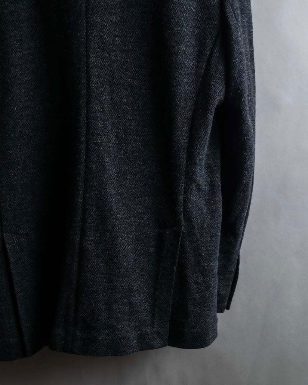 "POLO Ralph Lauren" Herringbone weave charcoal gray tailored jacket