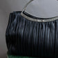 "GIANNI VERSACE" Random pleated medusa motif one handle bag