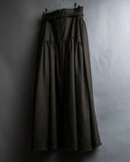 "SUPPORT SURFACE" Belted gather design flare long skirt