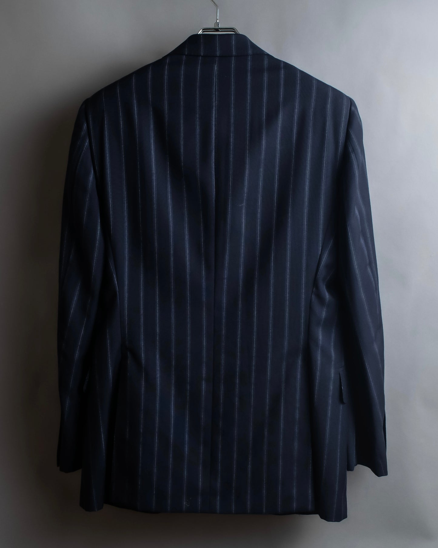 "GUCCI" Notch drop shaped tailored jacket & tapered silhouette slacks stripe set up