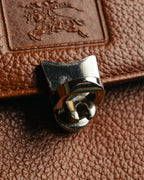 "Burberrys" 80's-90's Classic grained leather top handle handbag