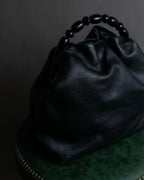 "Christian Dior" Maris Pearl series gathered design leather bag
