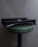 "LOEWE" Logo engraved leather briefcase bag