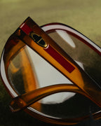"Christian Dior" 70's-80's Amber optyl oversized sunglasses
