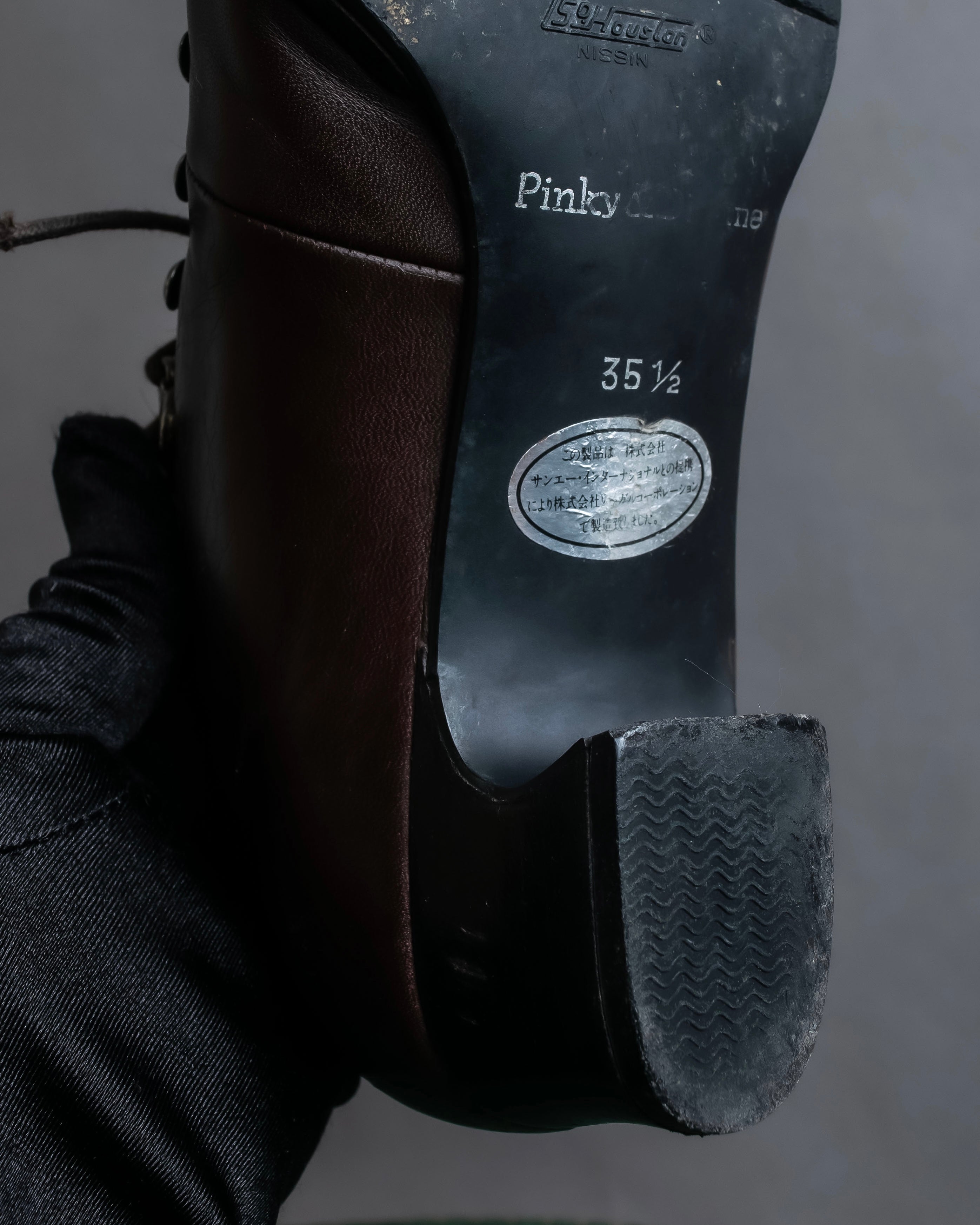 "Pinky&Dianne" Animal fur pattern lace-up heel shoes