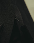 "CELINE" 80's Velvet collar maxi coat dress