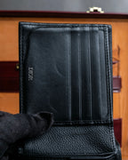 "Dior" Logo engraved bi-fold leather wallet