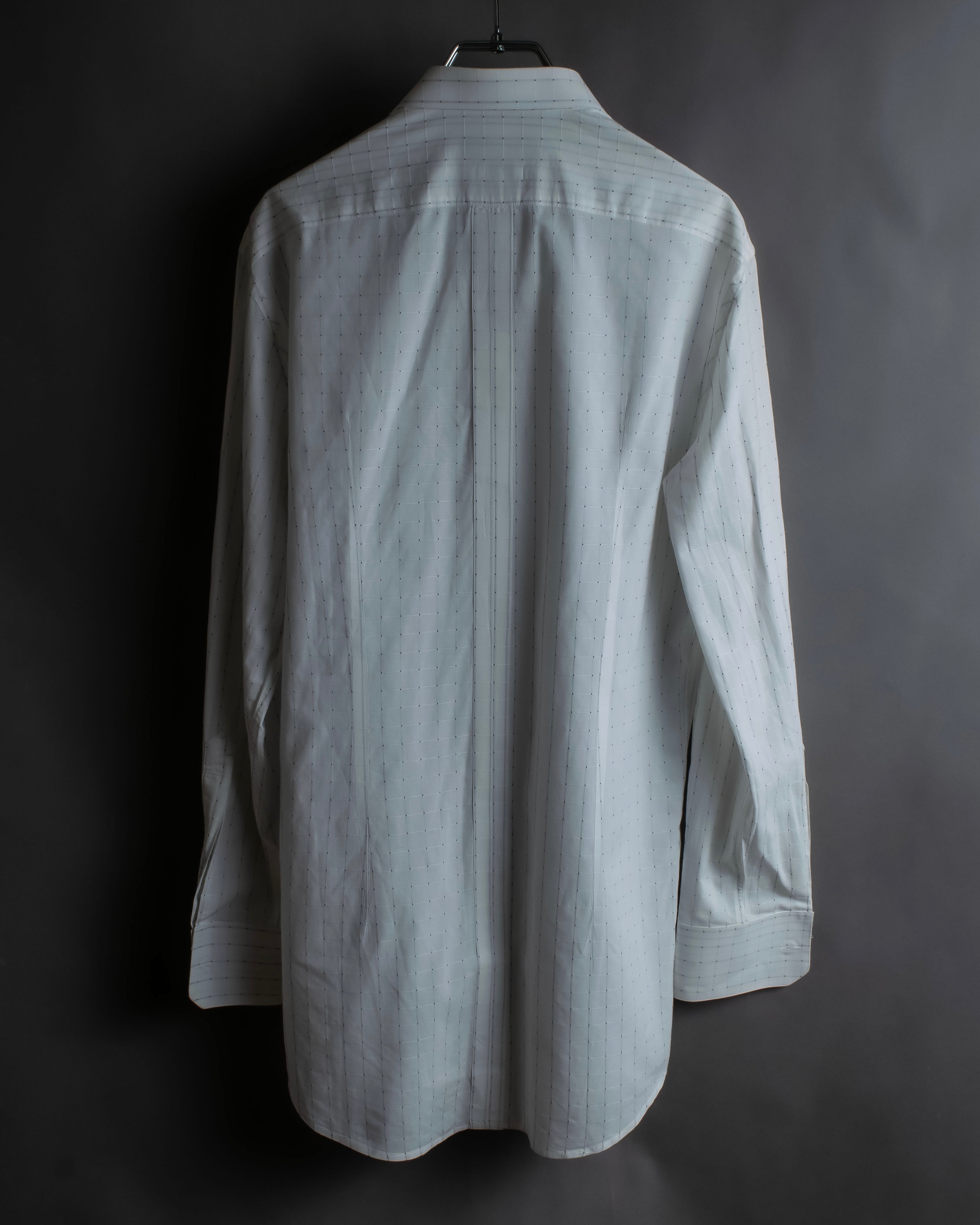 "Dolce & Gabbana" Grid stitch broadcloth shirt