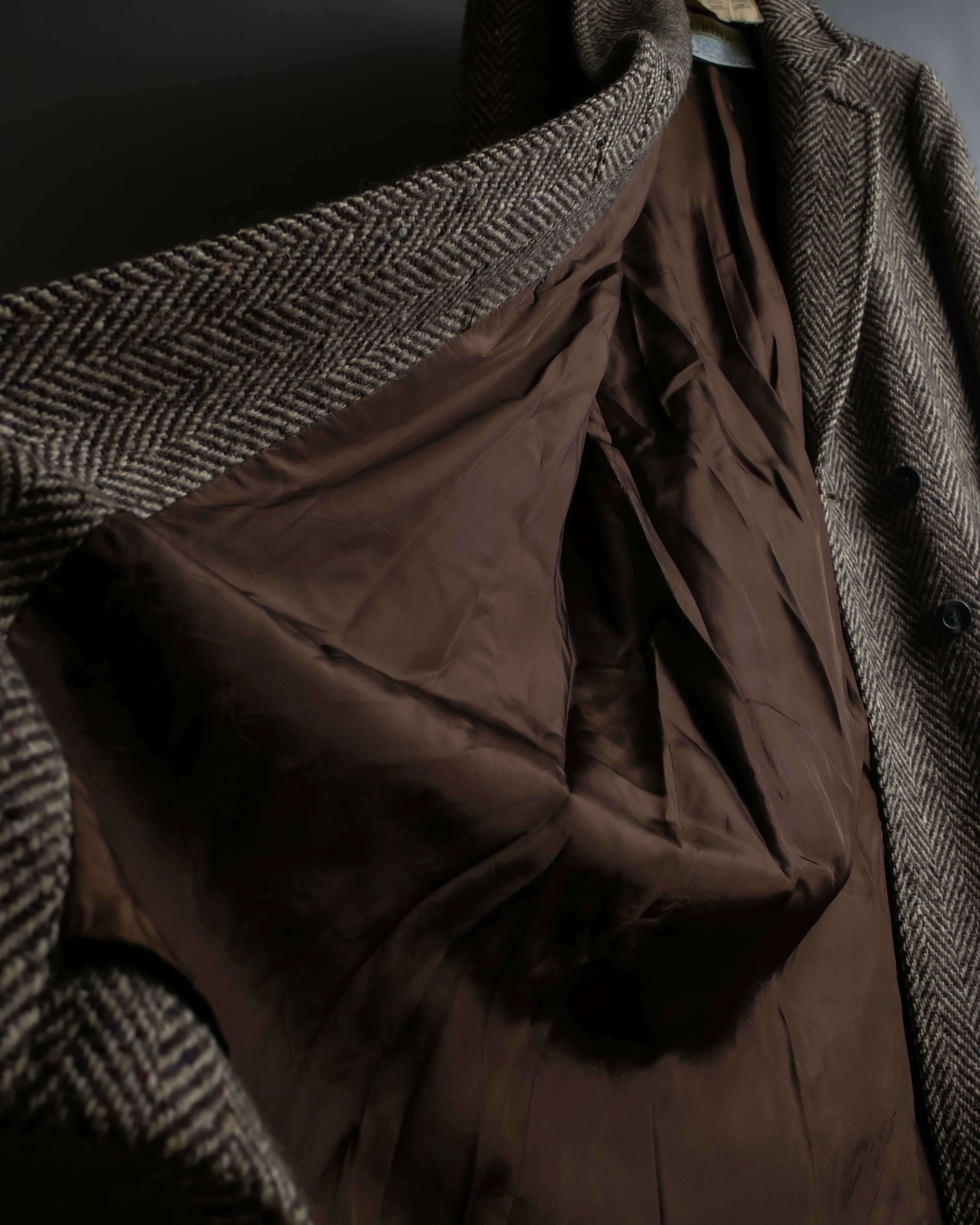 Vintage irish tweed long coat