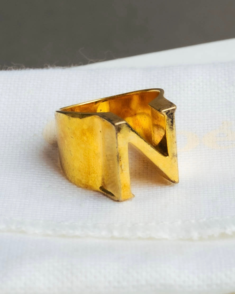"Chloé" 2015 AW Gold alphabet ring