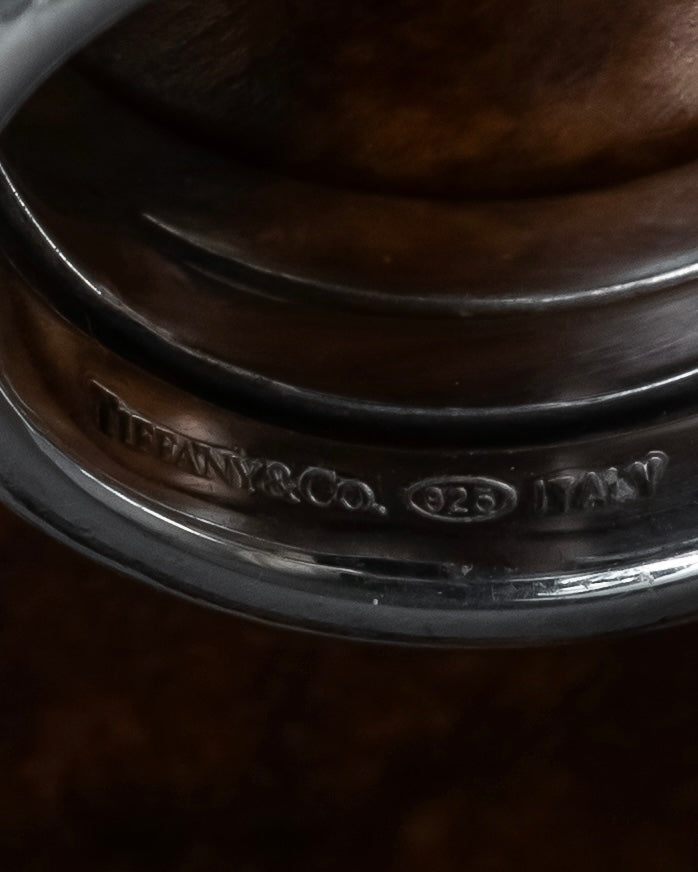 "Tiffany&Co" Open diagonal silver925 ring