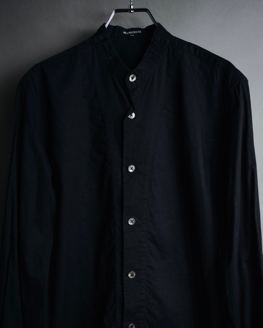 "ANN DEMEULEMEESTER" 01’s-05’s Poetically cut band collar cotton shirt