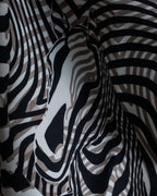"HERMES" Zebra abstract print Carre 90 silk scarf
