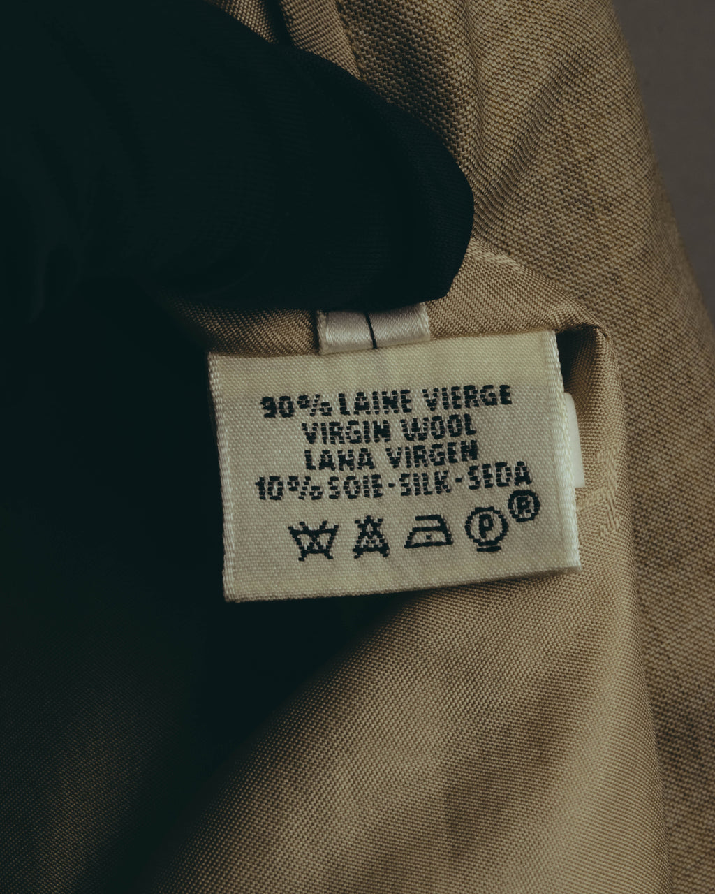 -SPECIAL- "HERMÈS" 90's-00's Wool silk tailored asymmetrical setup suit