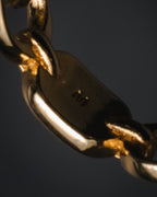 "DIOR" Chain link pearl accents ring