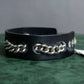 "Dior" Silver chain inlaid leather bracelet