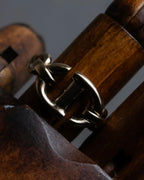 "Christian Dior" CD logo motif silver ring