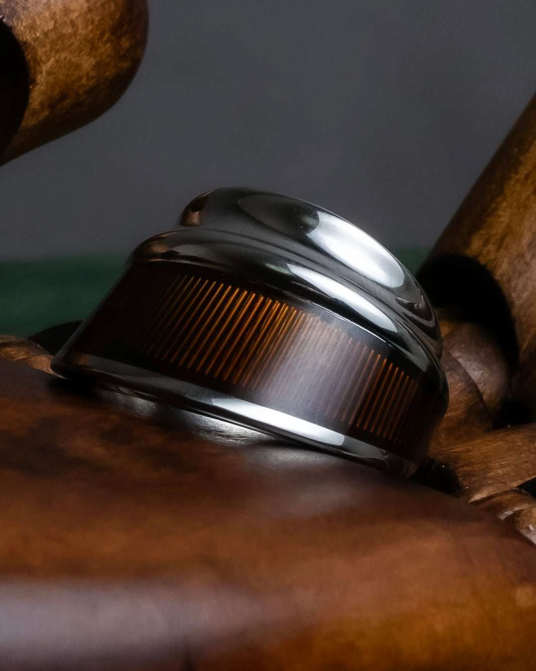 "HERMES" Maron Equus series silver ring