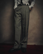-MOOD MILLÉSIMES- 80’s-90’s Prince of Wales check wool double-breasted setup suit