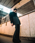 -REF process-
 Velour ruched bell bottoms