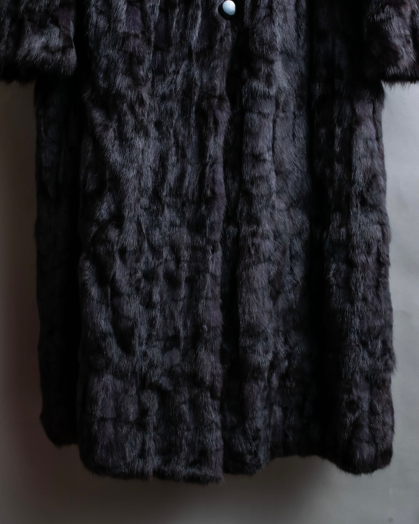 Vintage squirrel fur reversible maxi length coat