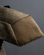 "HERMES" Horsebit motif silk necktie