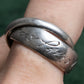 “Celine” Silver 925 engraved double ring