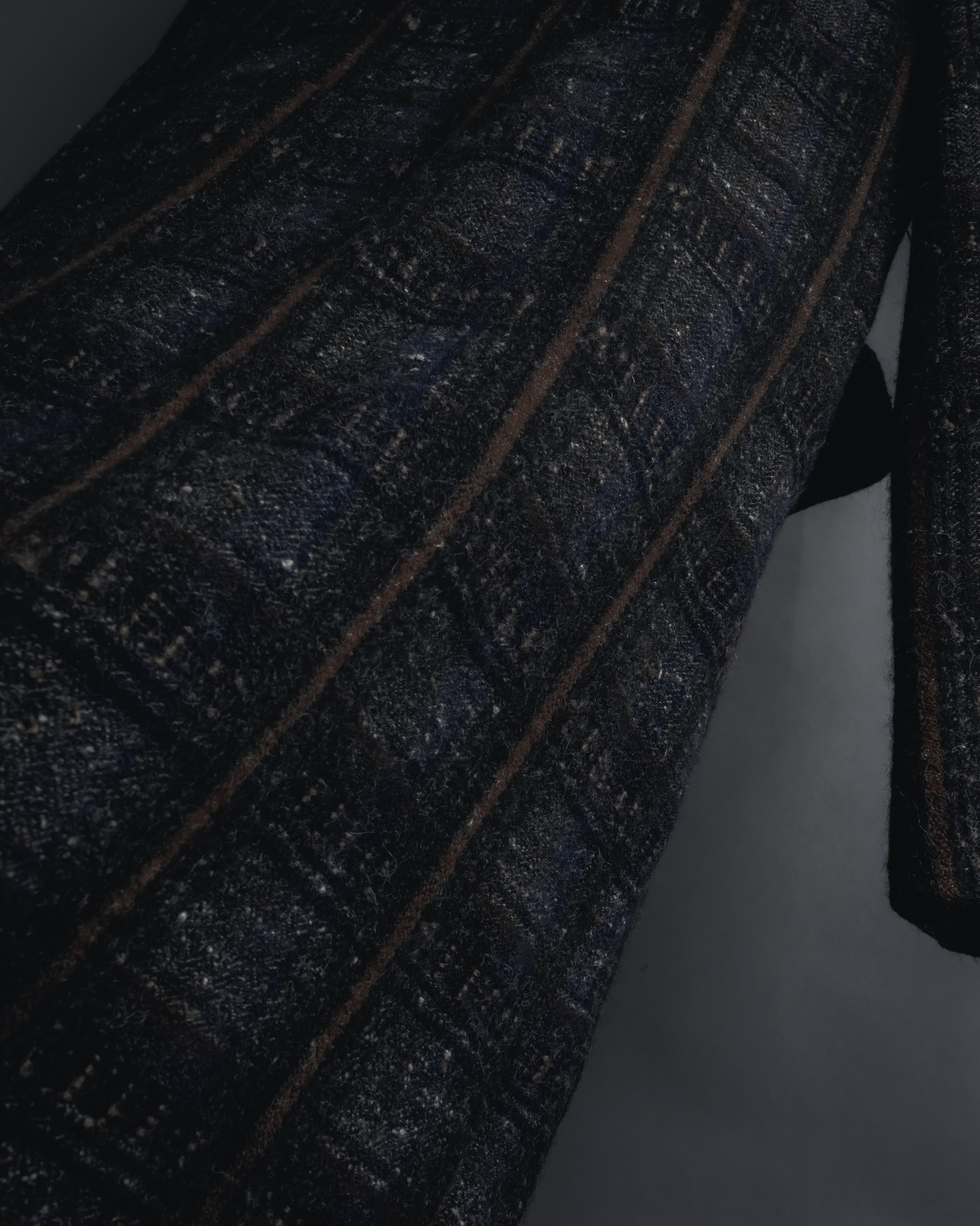"MARNI" 90’s-00’s Textured plaid wool blend coat