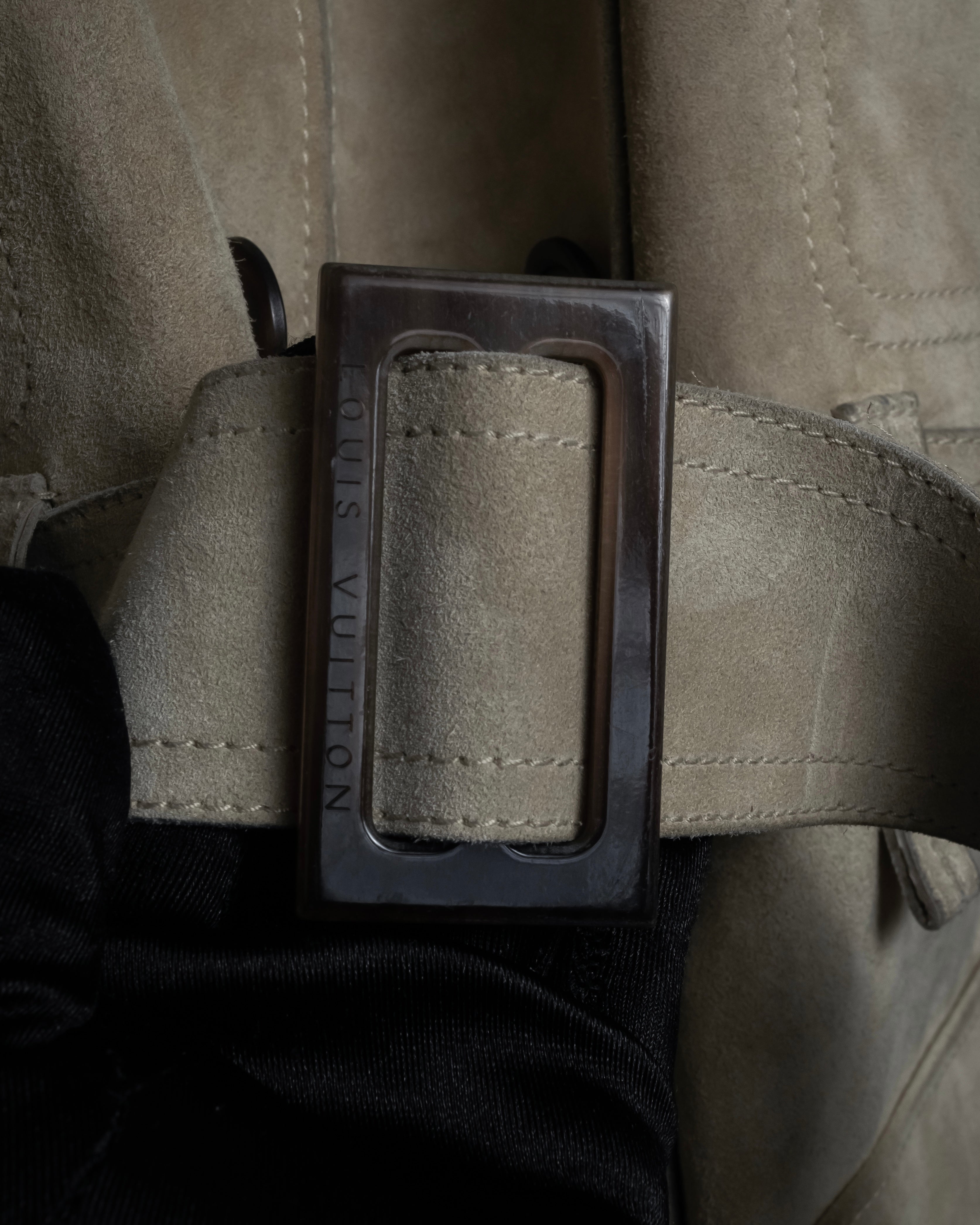 "LOUIS VUITTON" 00's Marc Jacobs period double-breasted suede coat