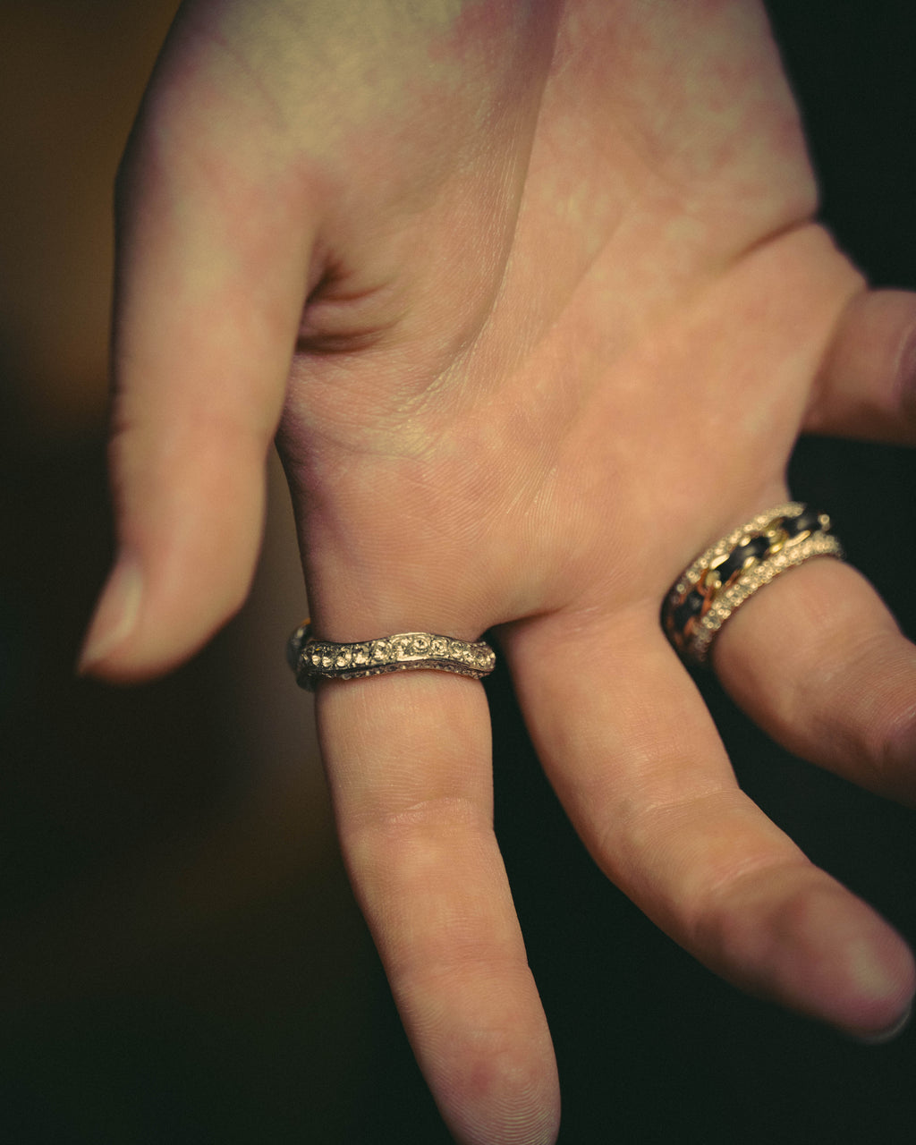 -SPECIAL- "CHANEL" Embellished costume jewelry ring