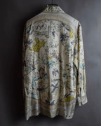 "HERMES" Margiela period Les Étoiles, Stars silk shirt