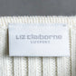 "liz claiborne" Thick pitch striped bicolor knit pullover