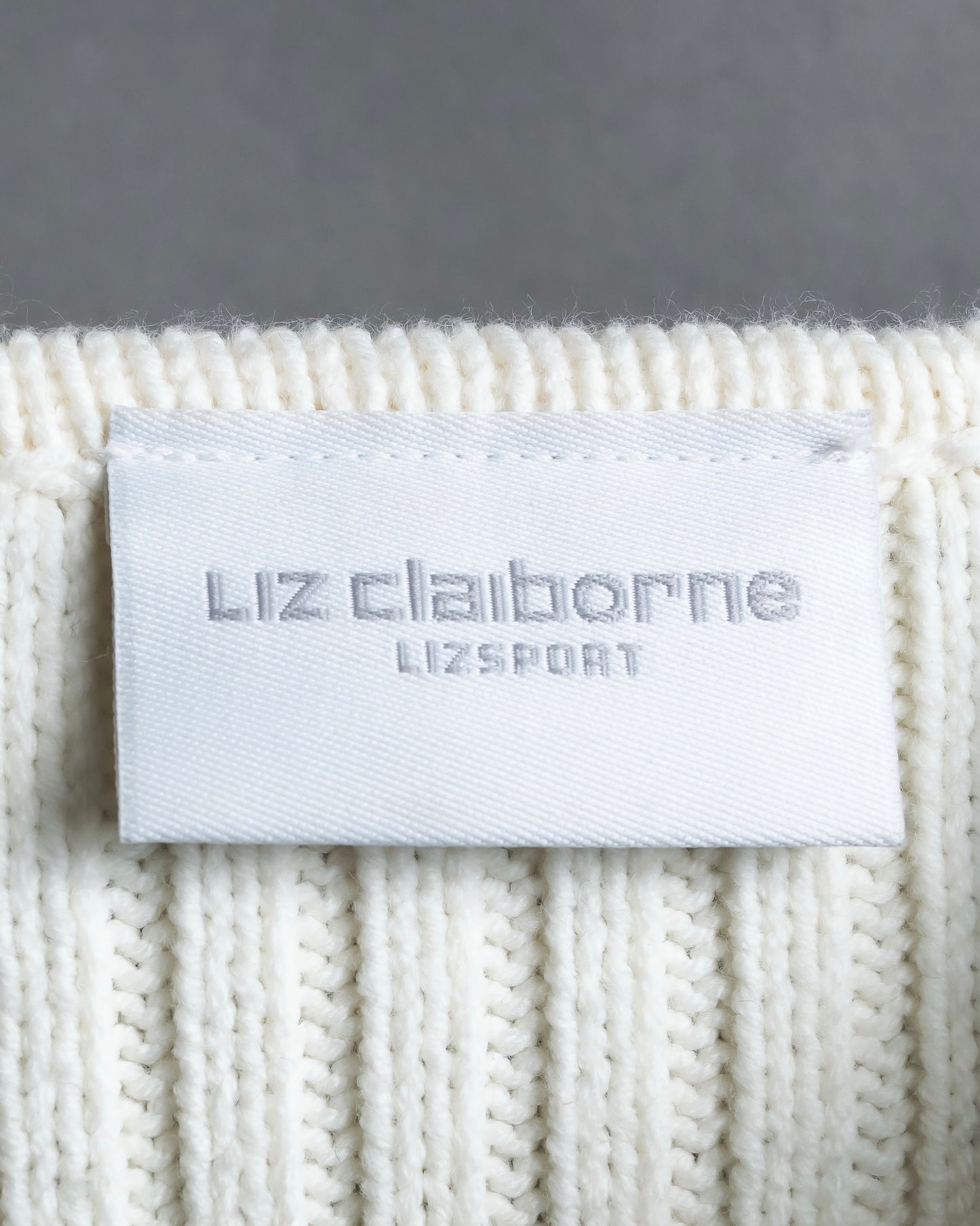 "liz claiborne" Thick pitch striped bicolor knit pullover