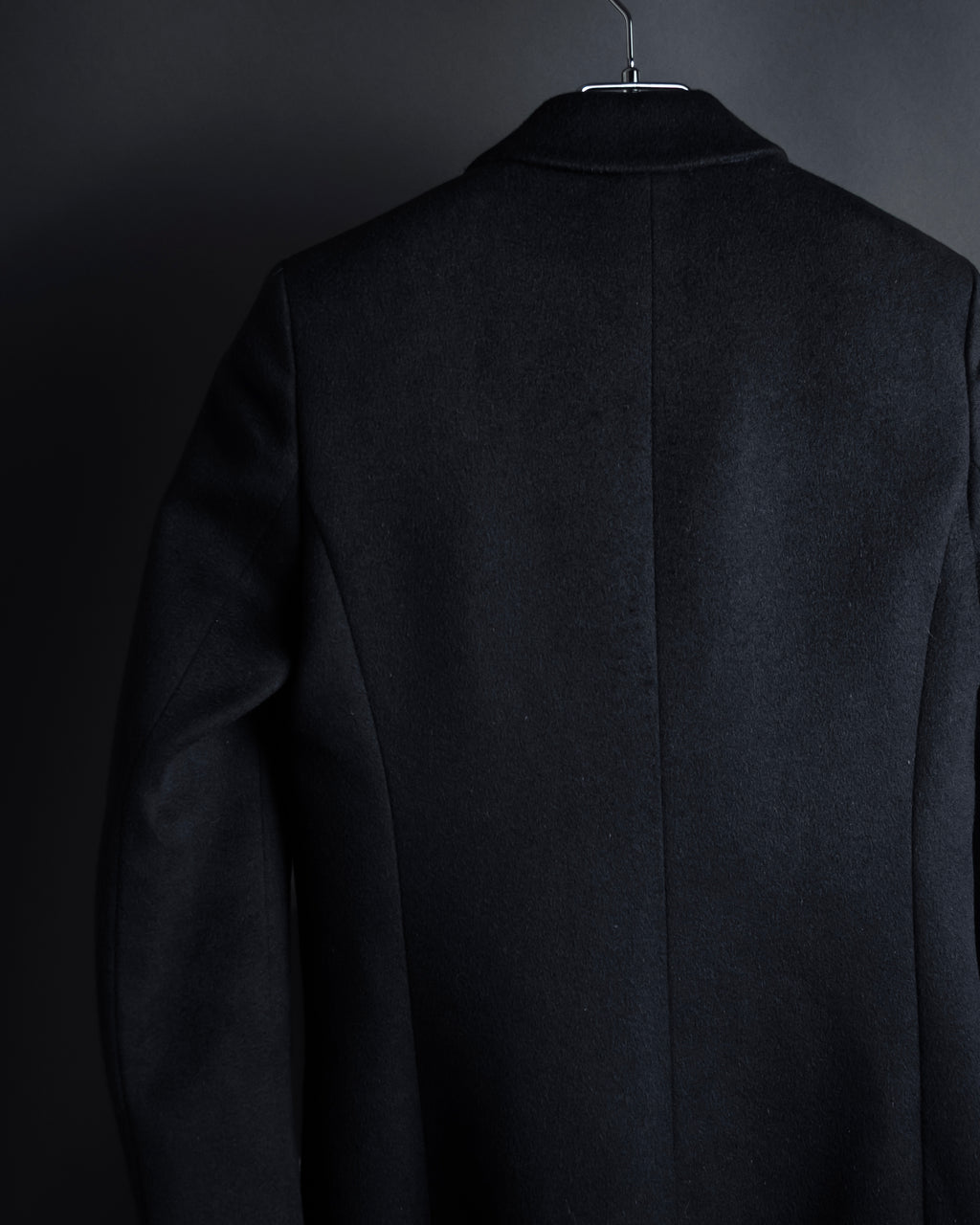 "GUCCI" Michele period linear silhouette wool chester coat